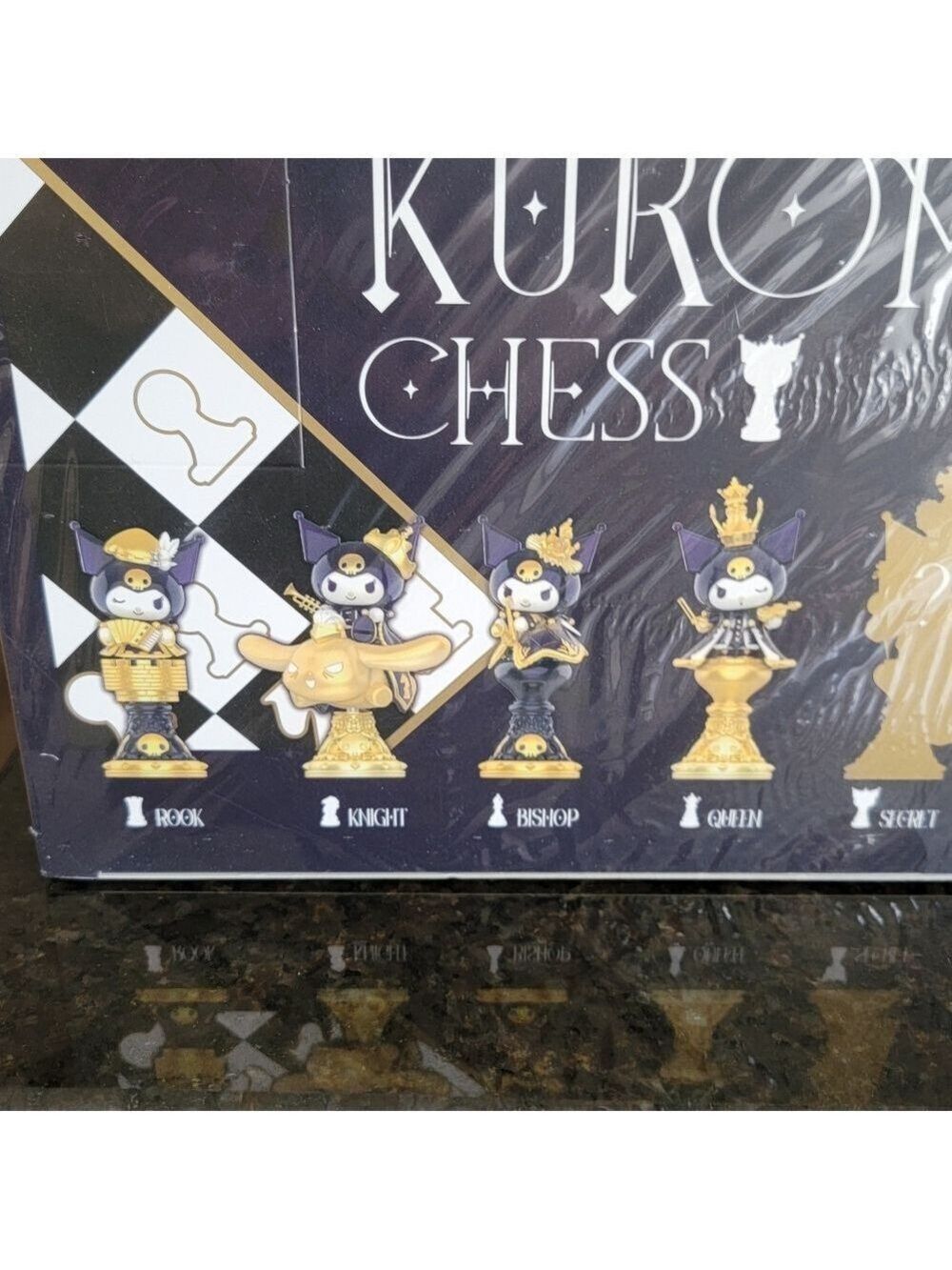 Kuromi Chess Set with Black and Gold Pieces #2742 - Picture 8 of 12